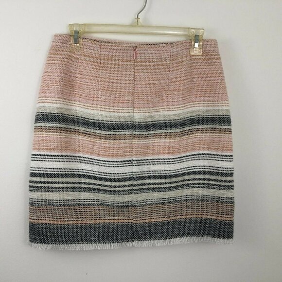Ann Taylor Loft Womens Skirt Size 4 Tweed Fringe - Picture 7 of 12